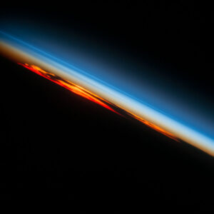 Sunset over the southern part of the Atlantic Ocean