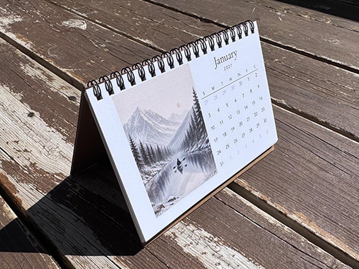 Mountains Scenes Desk Calendar