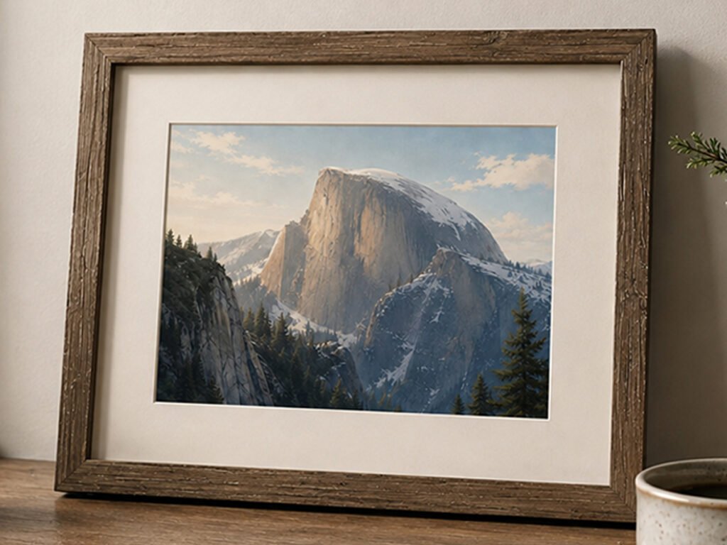 Sunrise on Half Dome in Late Winter