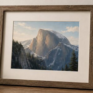 Sunrise on Half Dome in Late Winter