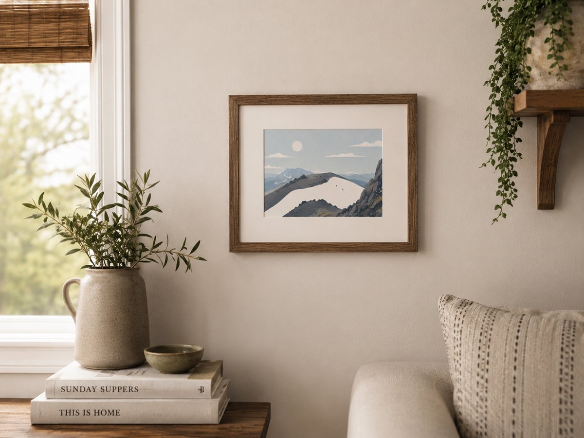 Tiny Hikers on Mount Lassen Art Print | Lassen Volcanic National Park Wall Art - Image 4