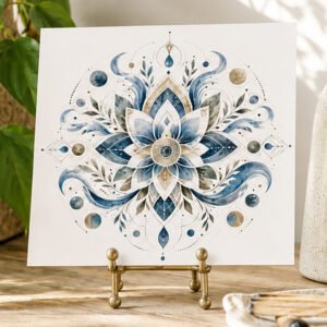 Alpenglow Drishti Card | Mountain Meditation Art