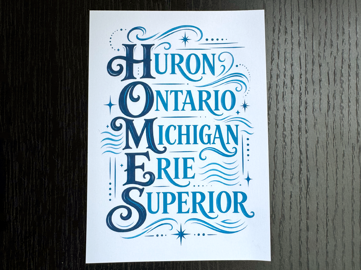 HOMES | Great Lakes Vintage Typography | Great Lakes Art Print - Image 2